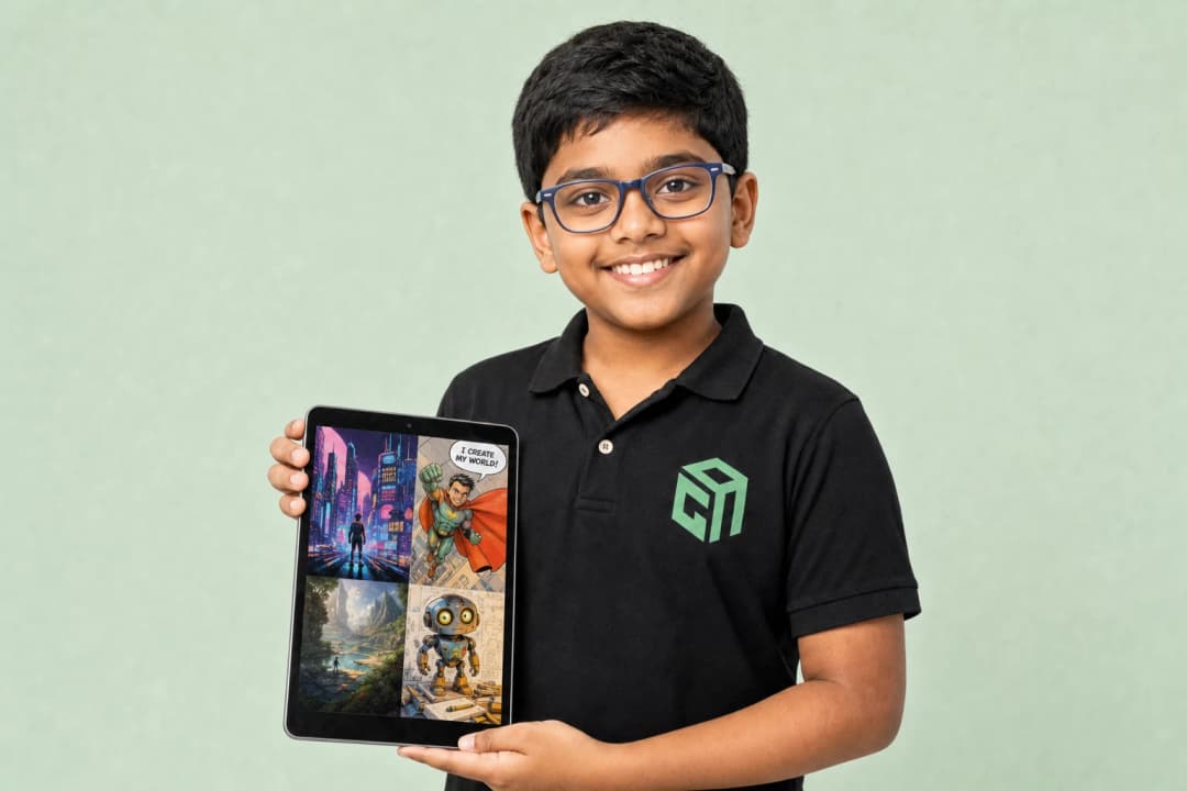 GeekashramJr student learning AI in a live class