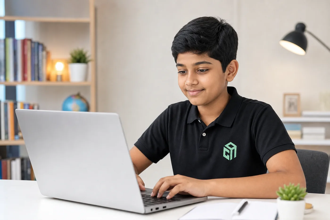 Child learning about chatbots and AI with a mentor-friendly explanation